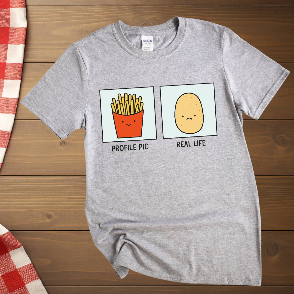 Profile Pic vs Real Life T-Shirt