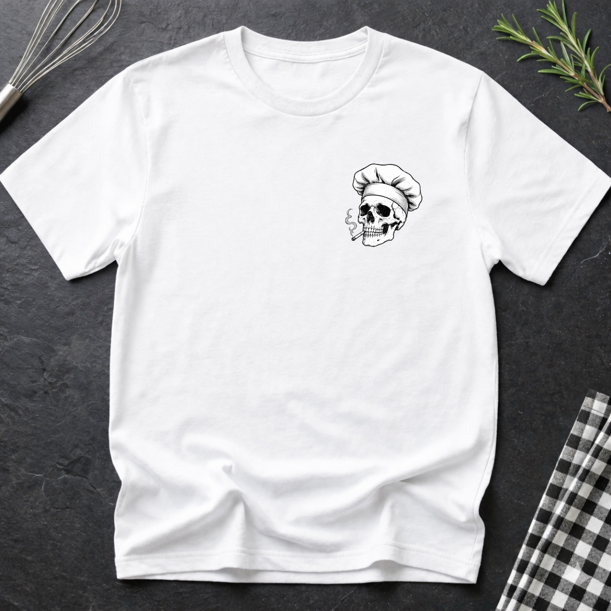 Smoking Skull Emblem T-Shirt