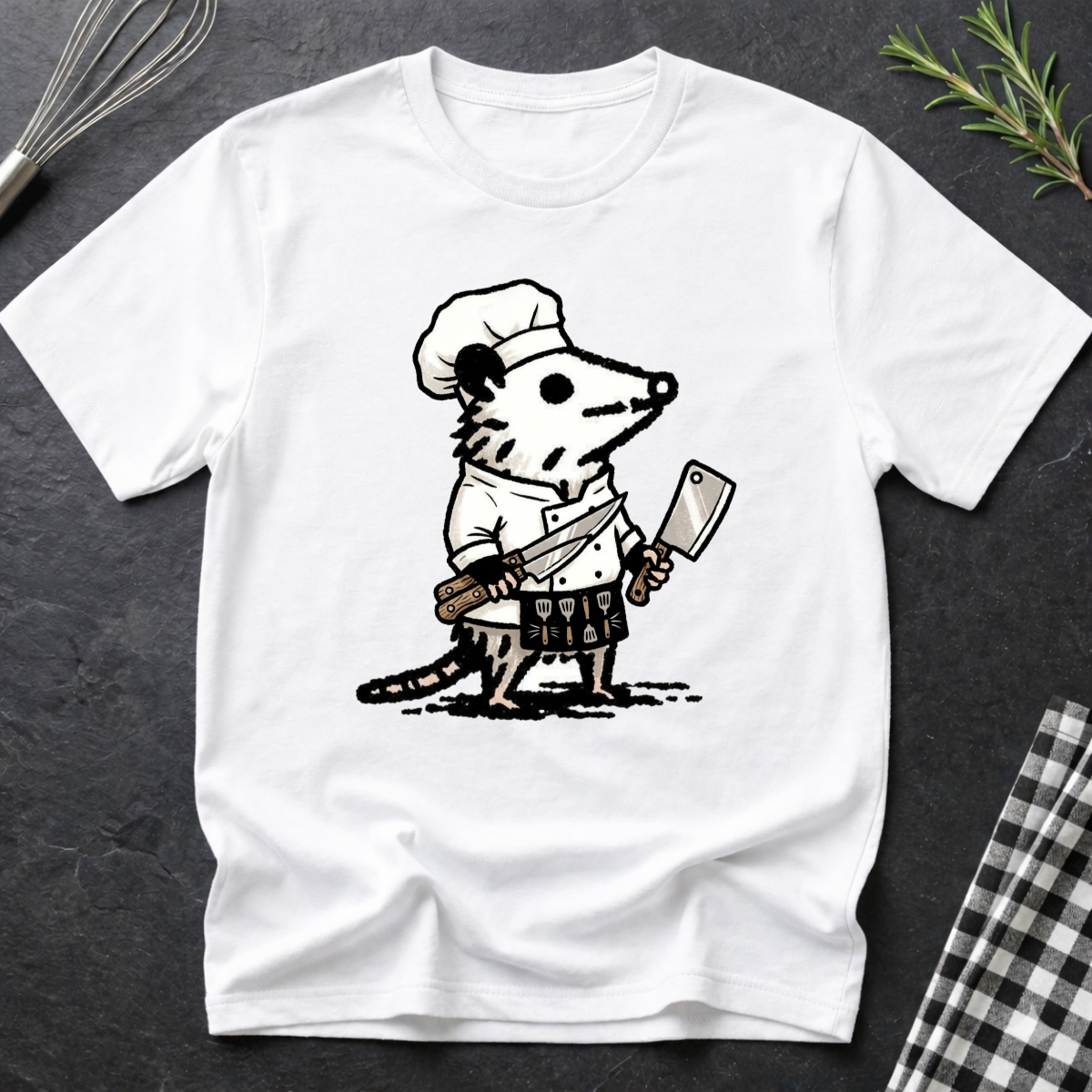 Funny Opossum Chef T-Shirt