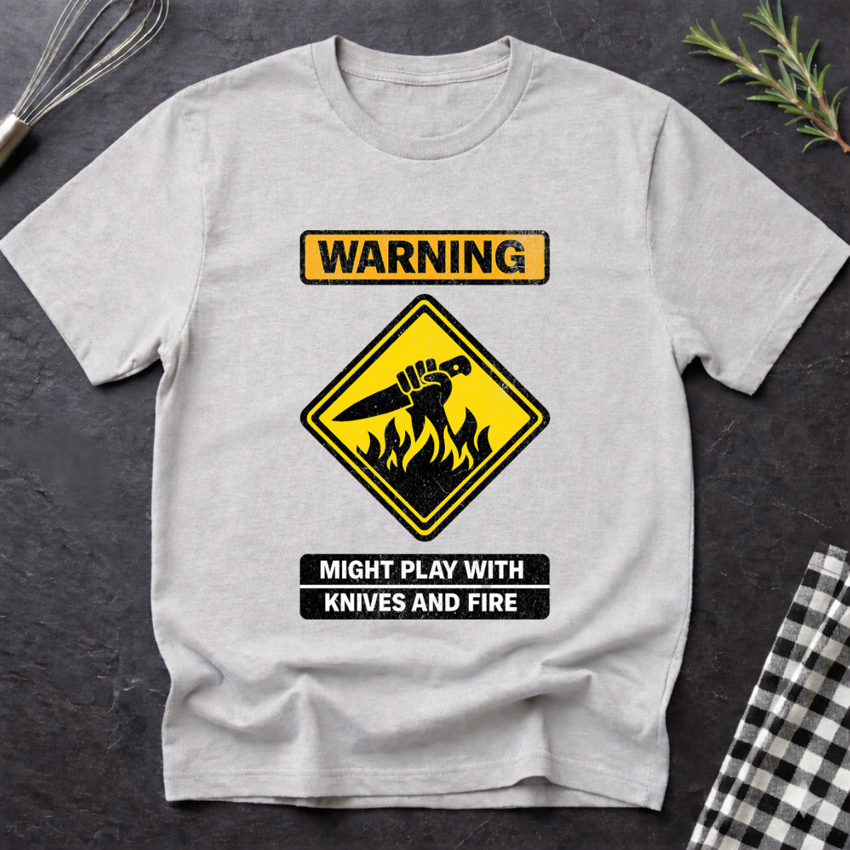 Warning might play with knives and fire T-Shirt
