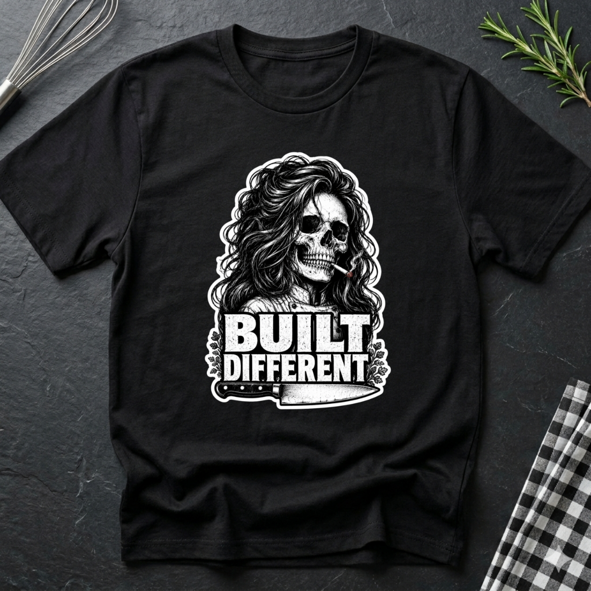 Built Different, Female Chef T-Shirt
