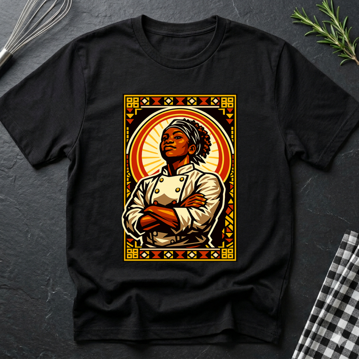 Female Black Chef T-Shirt