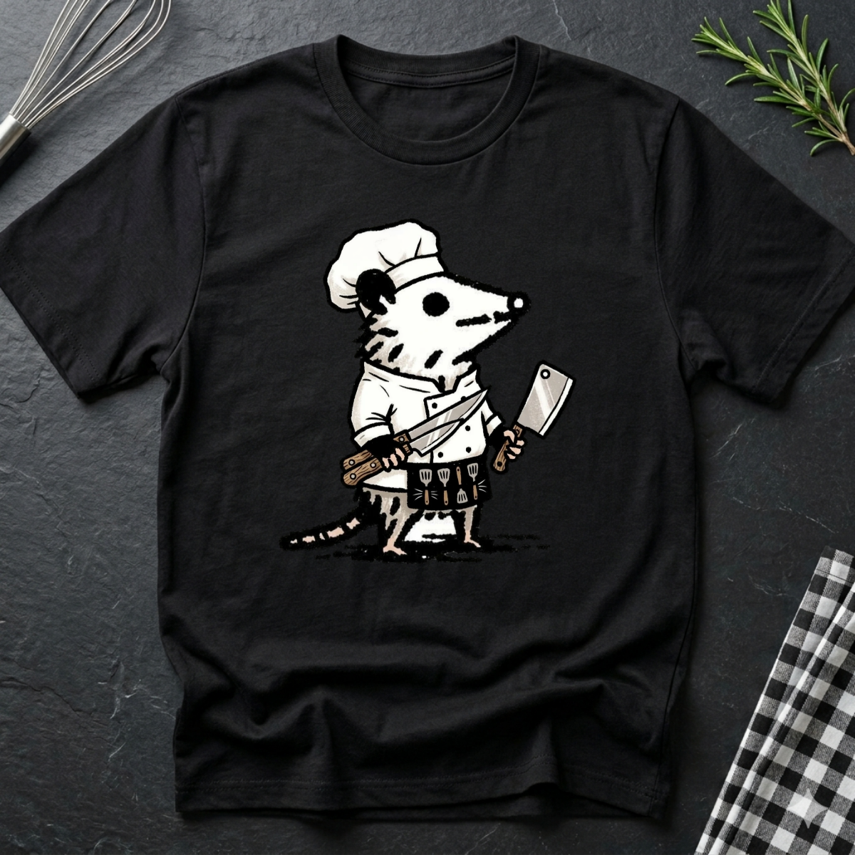 Funny Opossum Chef T-Shirt