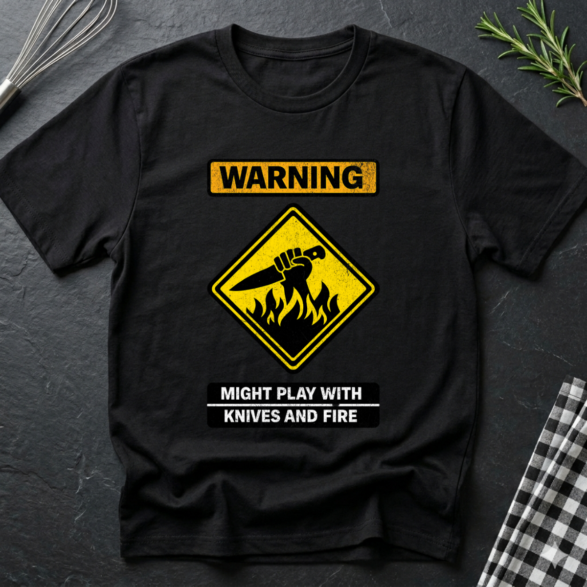 Warning might play with knives and fire T-Shirt