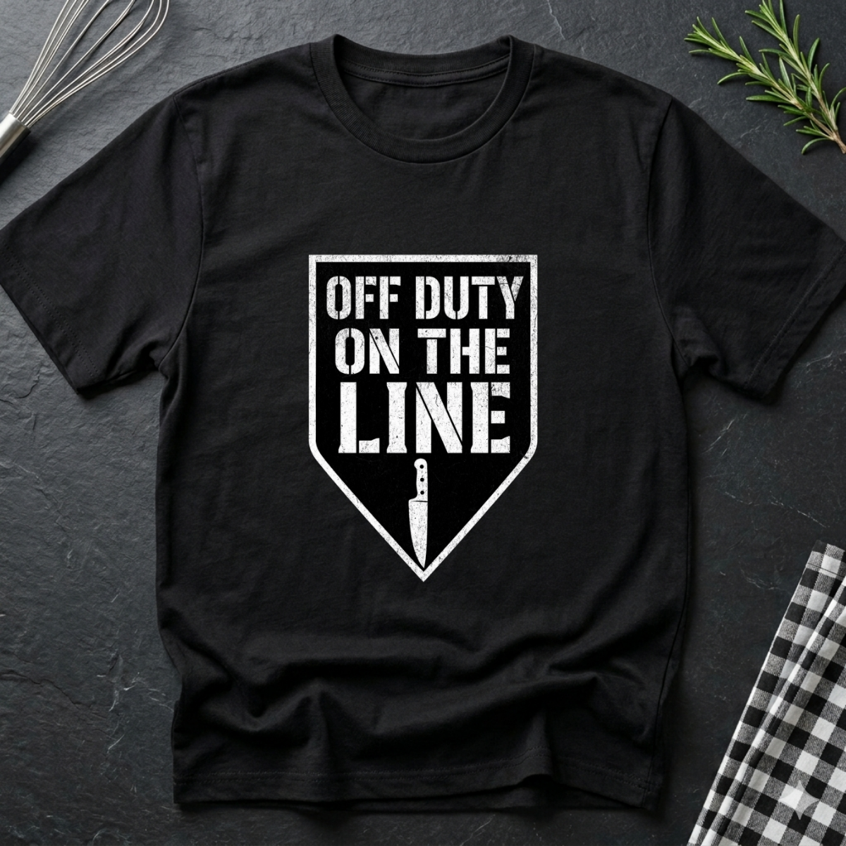 Off Duty, On the Line T-Shirt