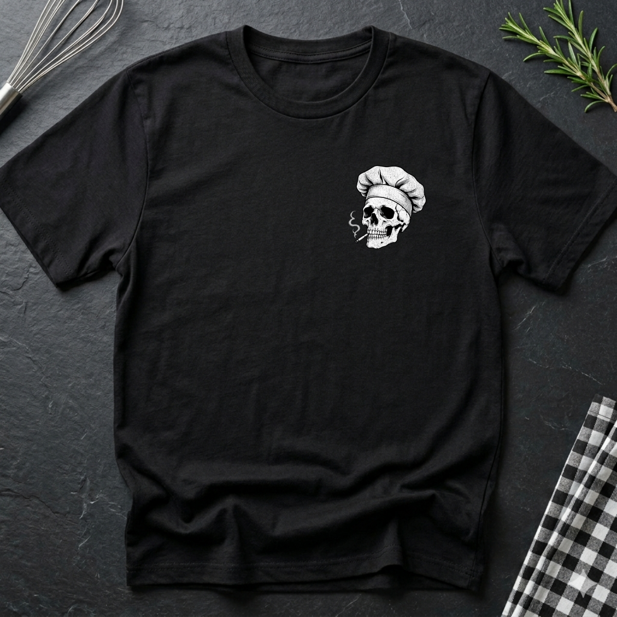 Smoking Skull Emblem T-Shirt