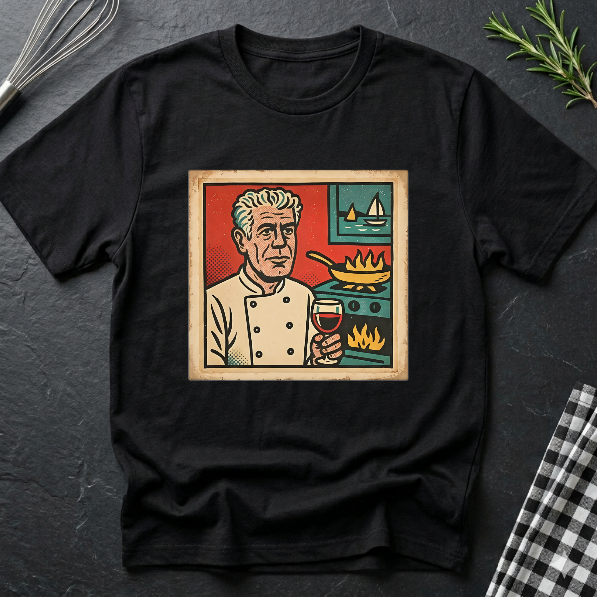 Comic Panel Anthony Bourdain T-Shirt