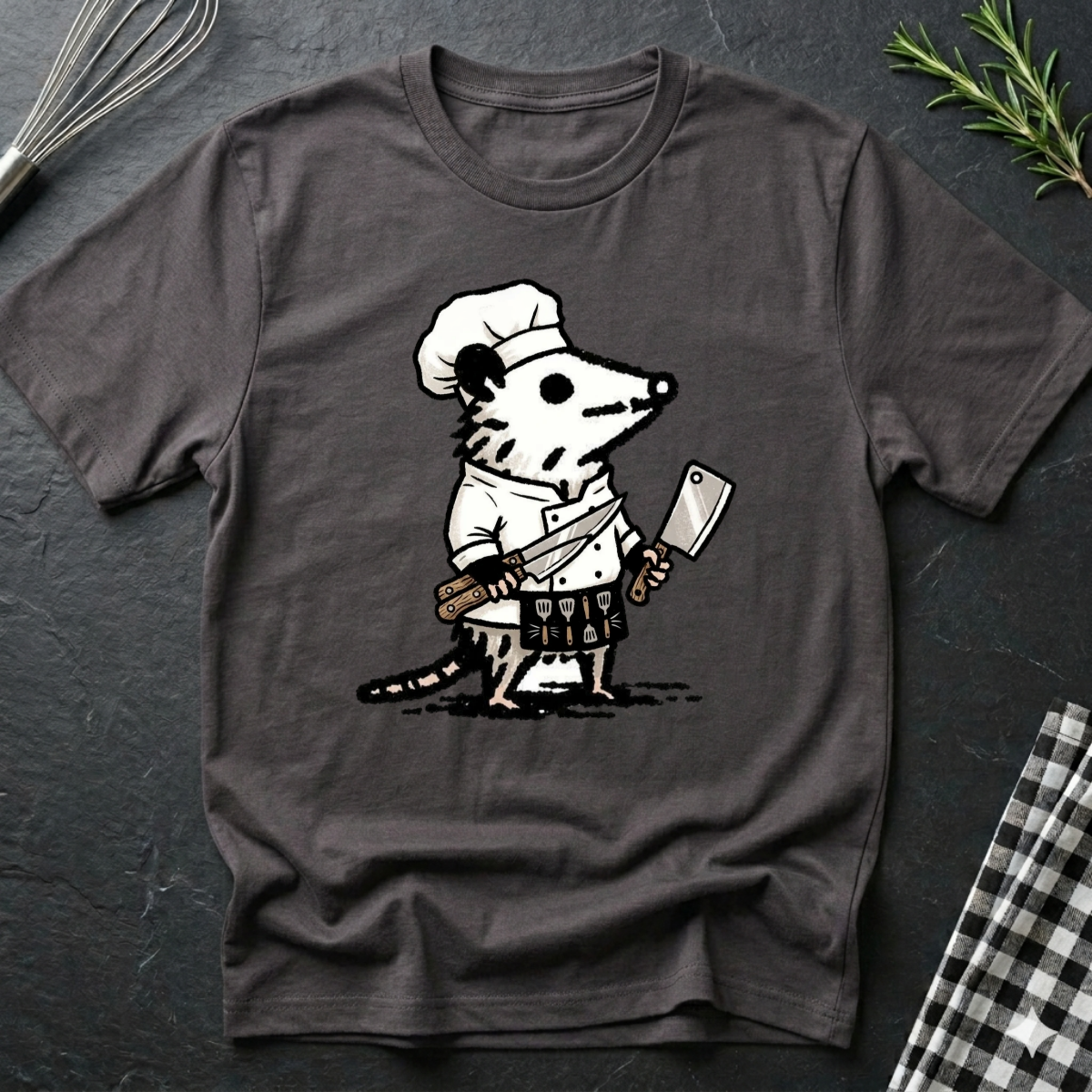 Funny Opossum Chef T-Shirt
