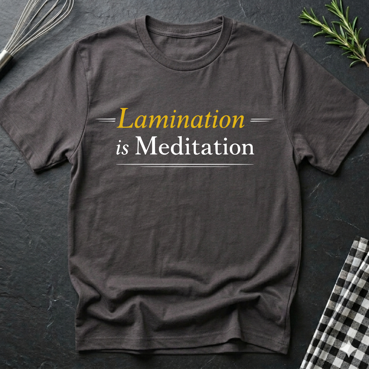 Lamination is Meditation Pastry Chef T-Shirt