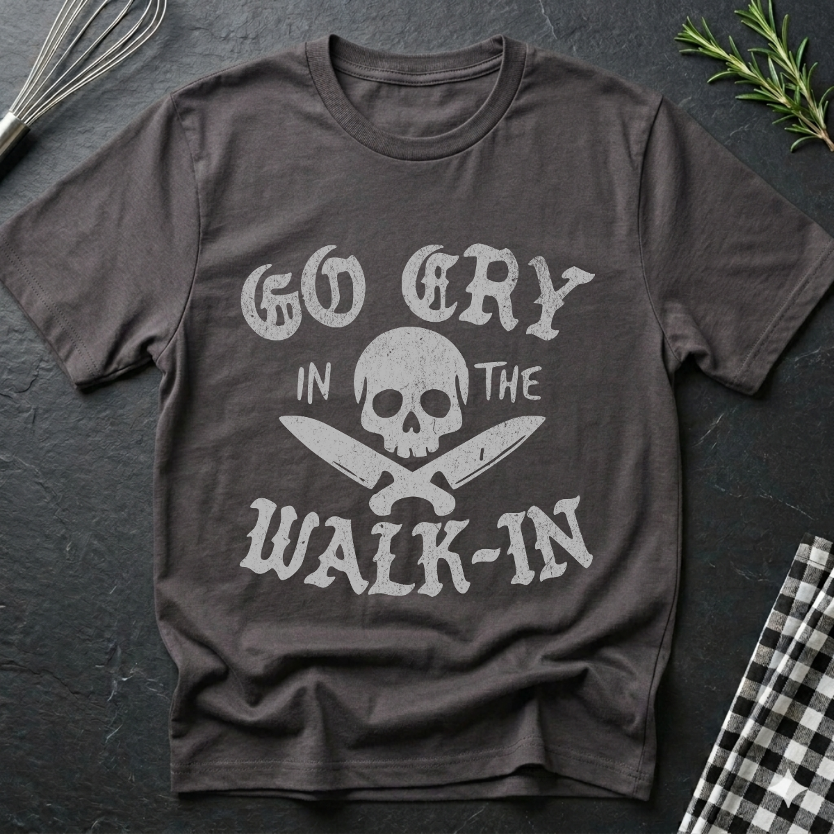 Go Cry in the Walk in, Skull T-Shirt