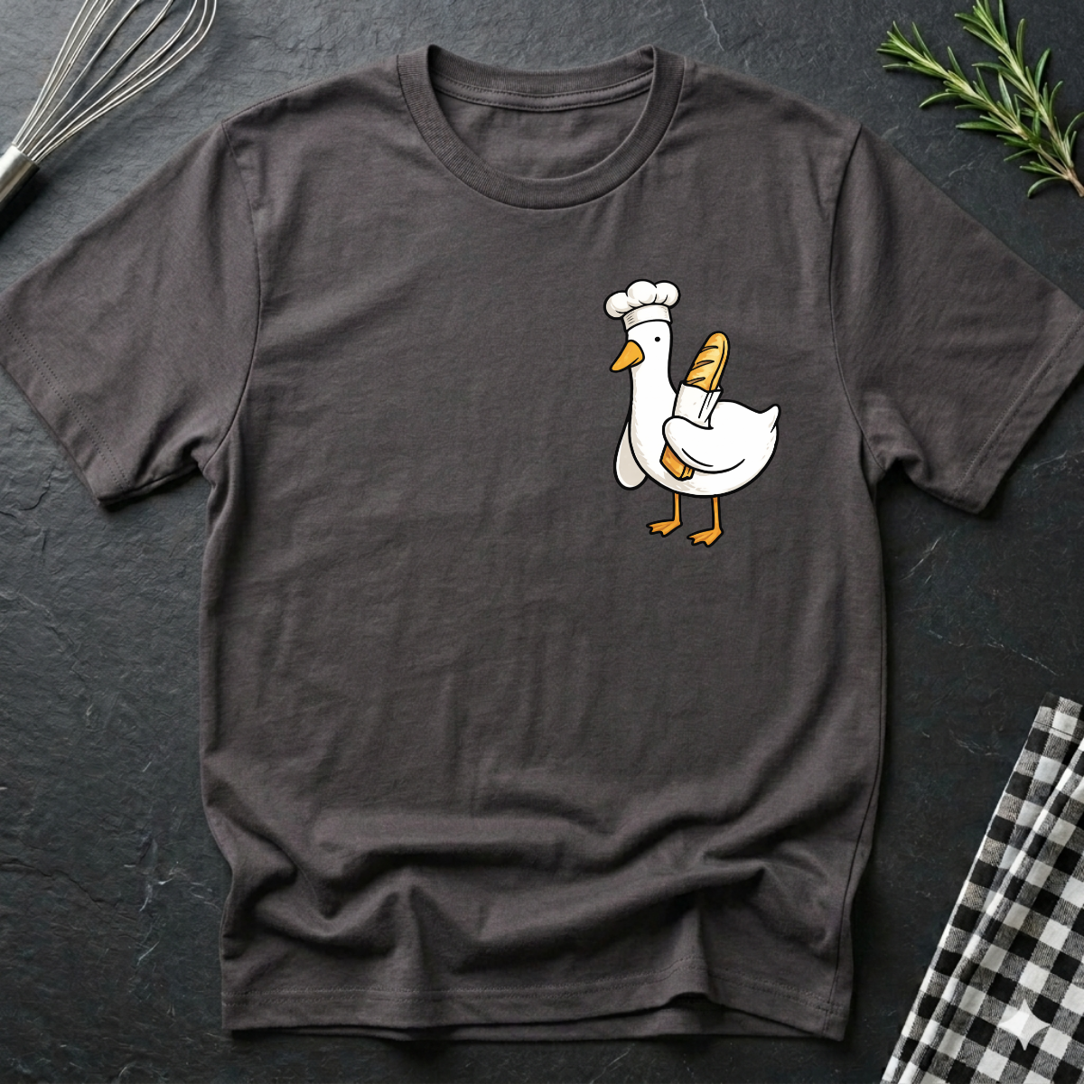 Chef Goose holding Baguette T-Shirt
