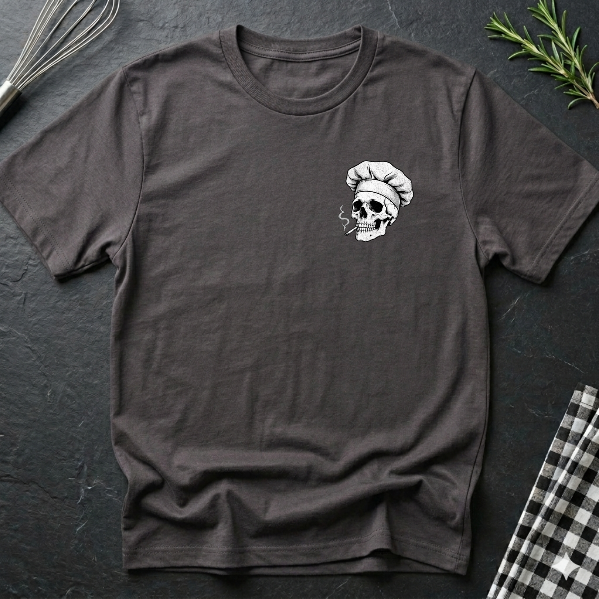 Smoking Skull Emblem T-Shirt
