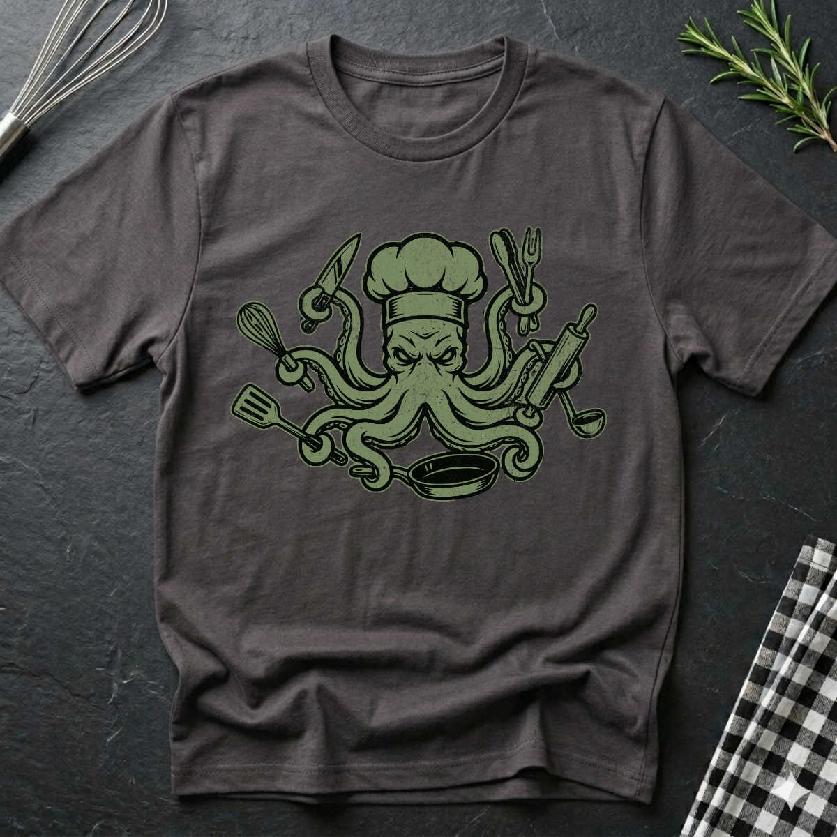Green Octopus Chef T-Shirt