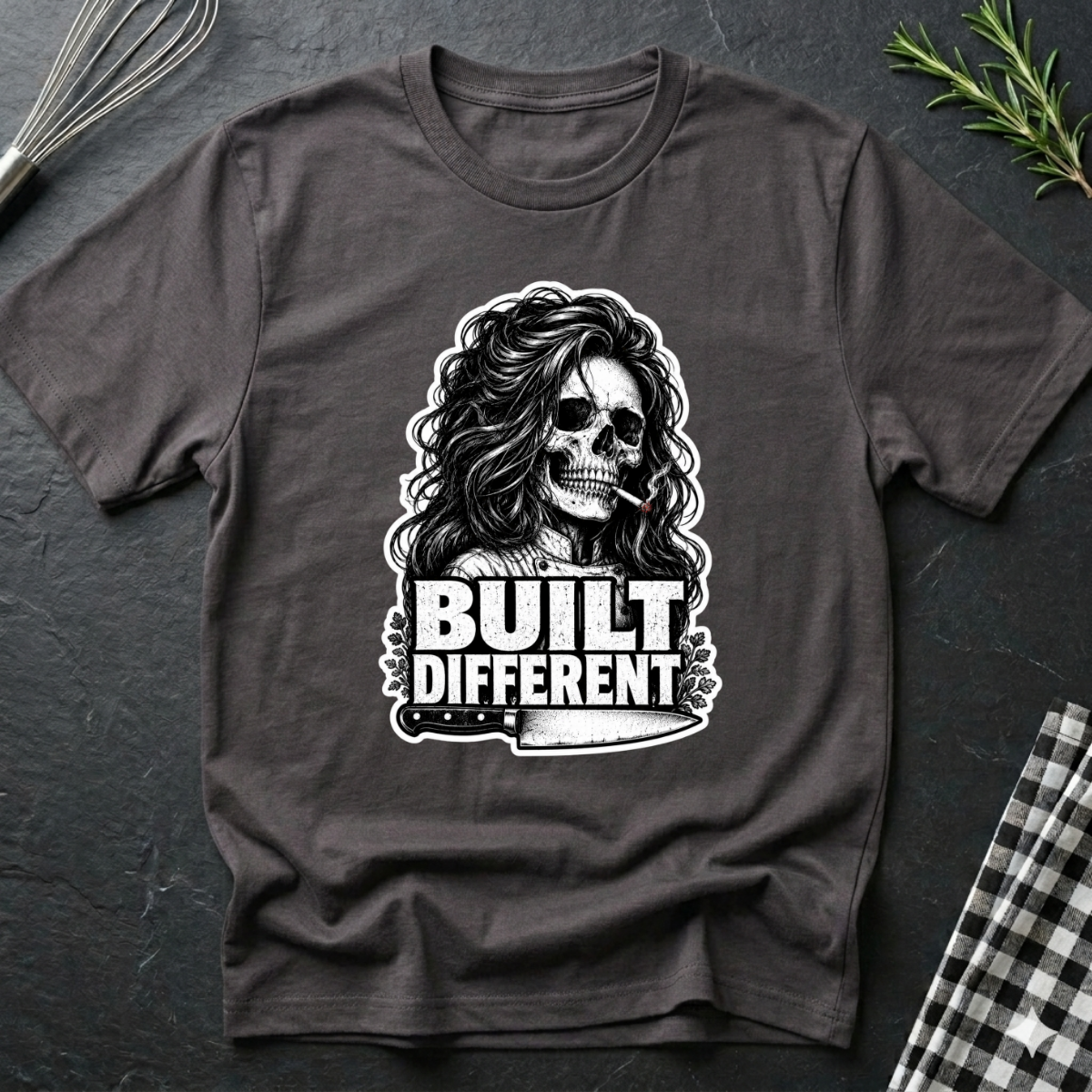 Built Different, Female Chef T-Shirt