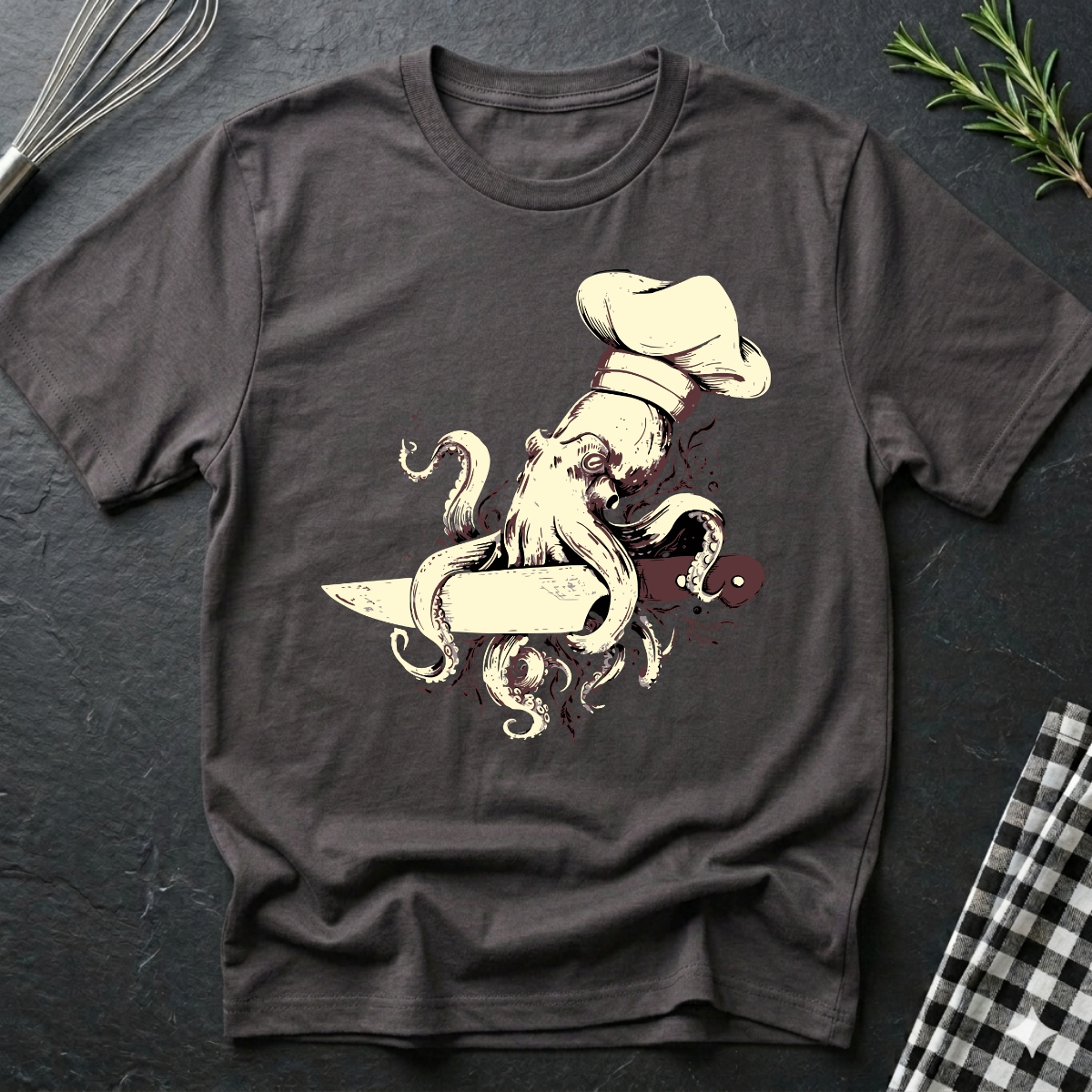 Chef Octopus holding knife T-Shirt