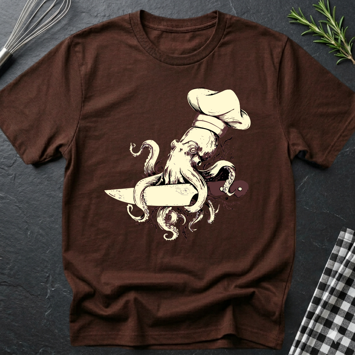 Chef Octopus holding knife T-Shirt
