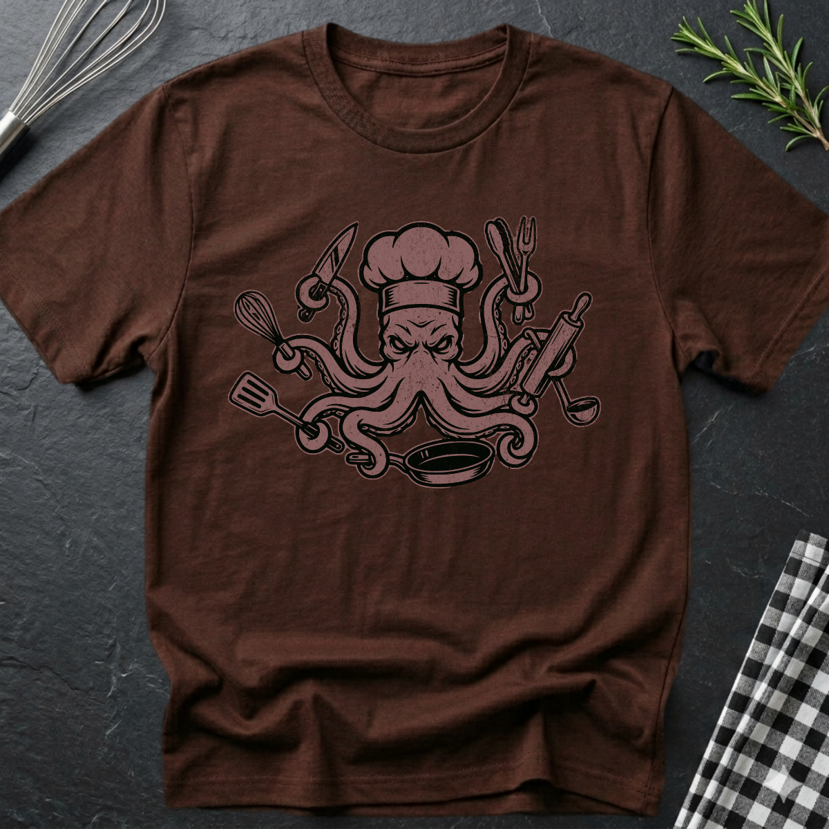 Red Octopus Chef T-Shirt