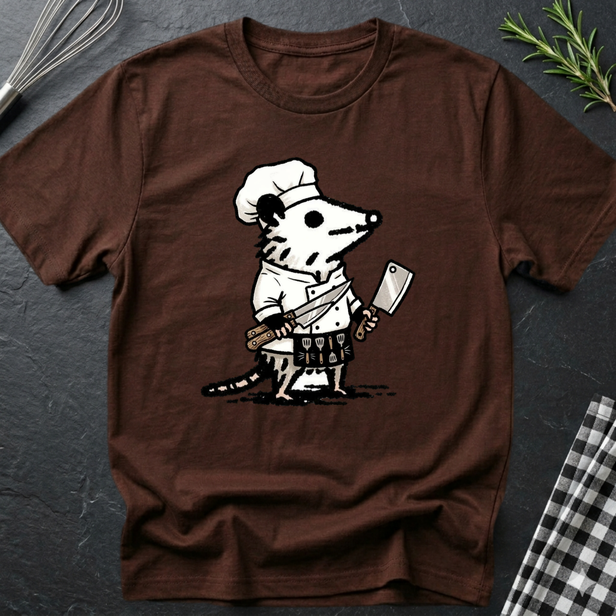 Funny Opossum Chef T-Shirt