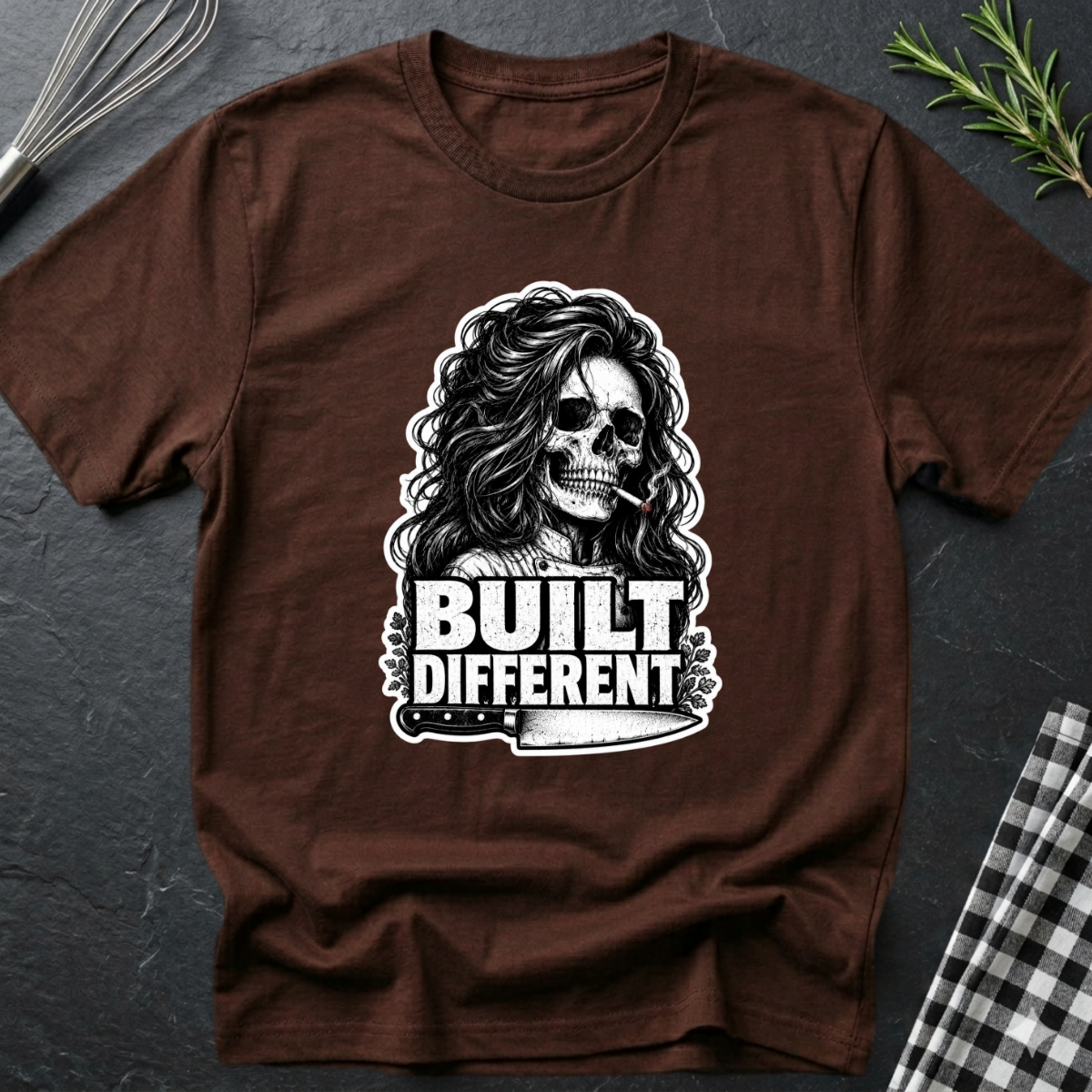 Built Different, Female Chef T-Shirt