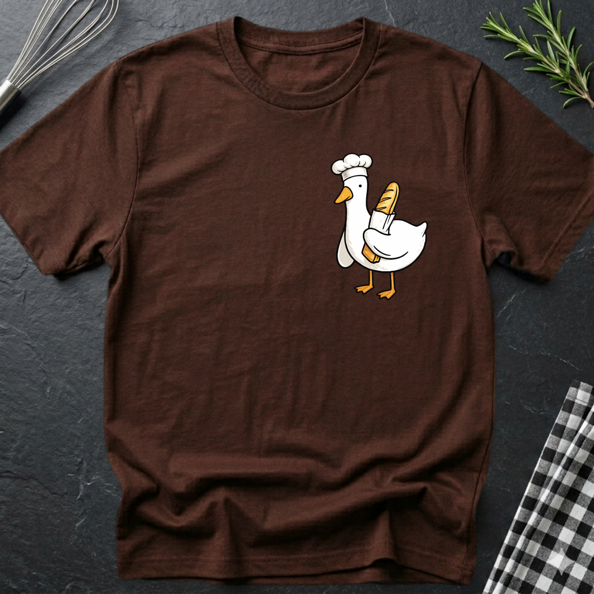 Chef Goose holding Baguette T-Shirt