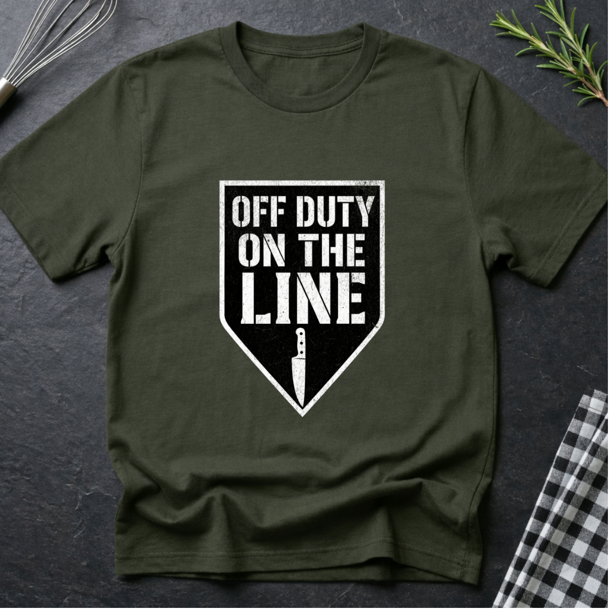 Off Duty, On the Line T-Shirt