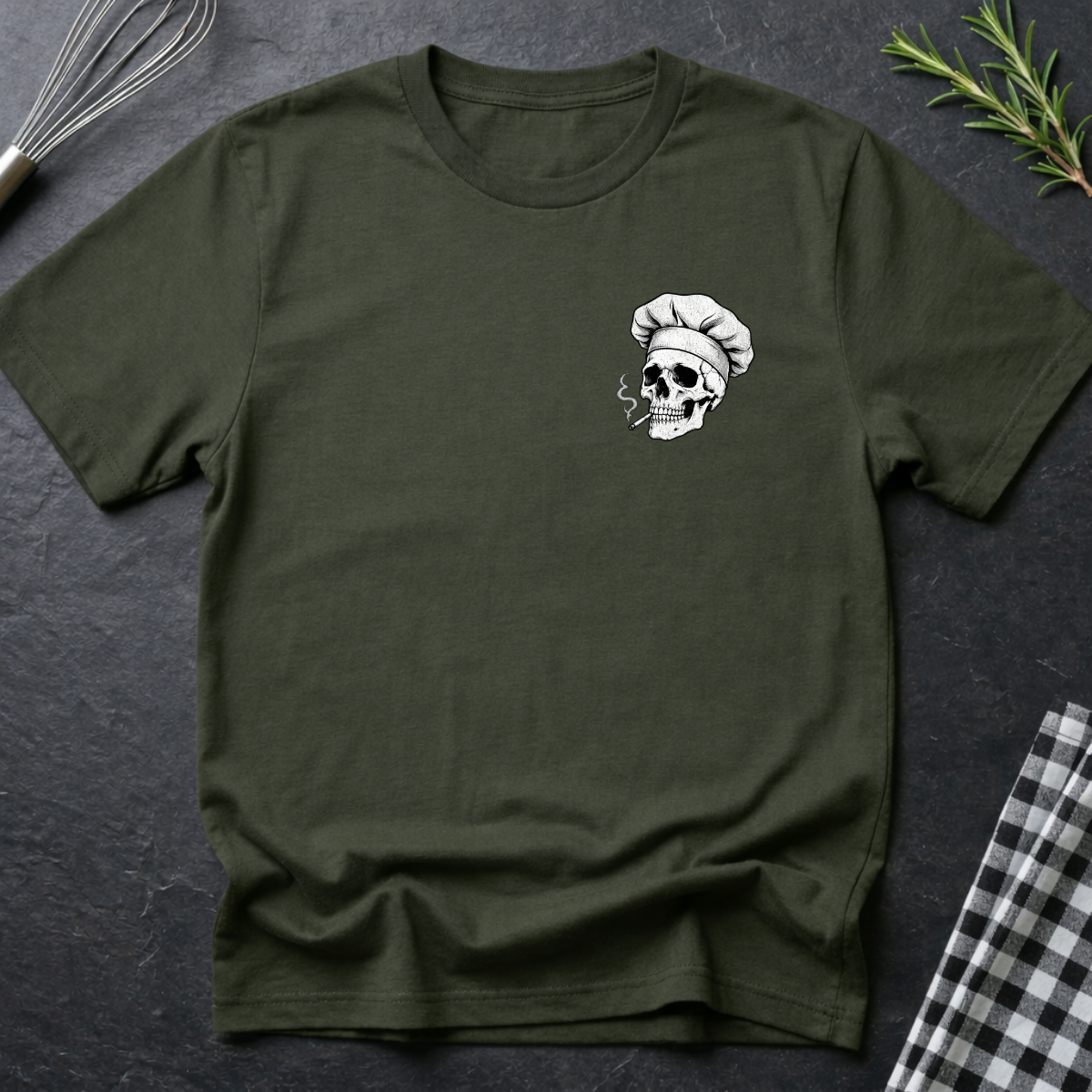 Smoking Skull Emblem T-Shirt
