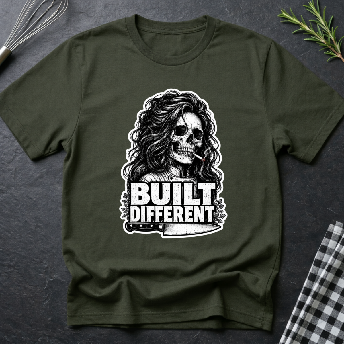Built Different, Female Chef T-Shirt