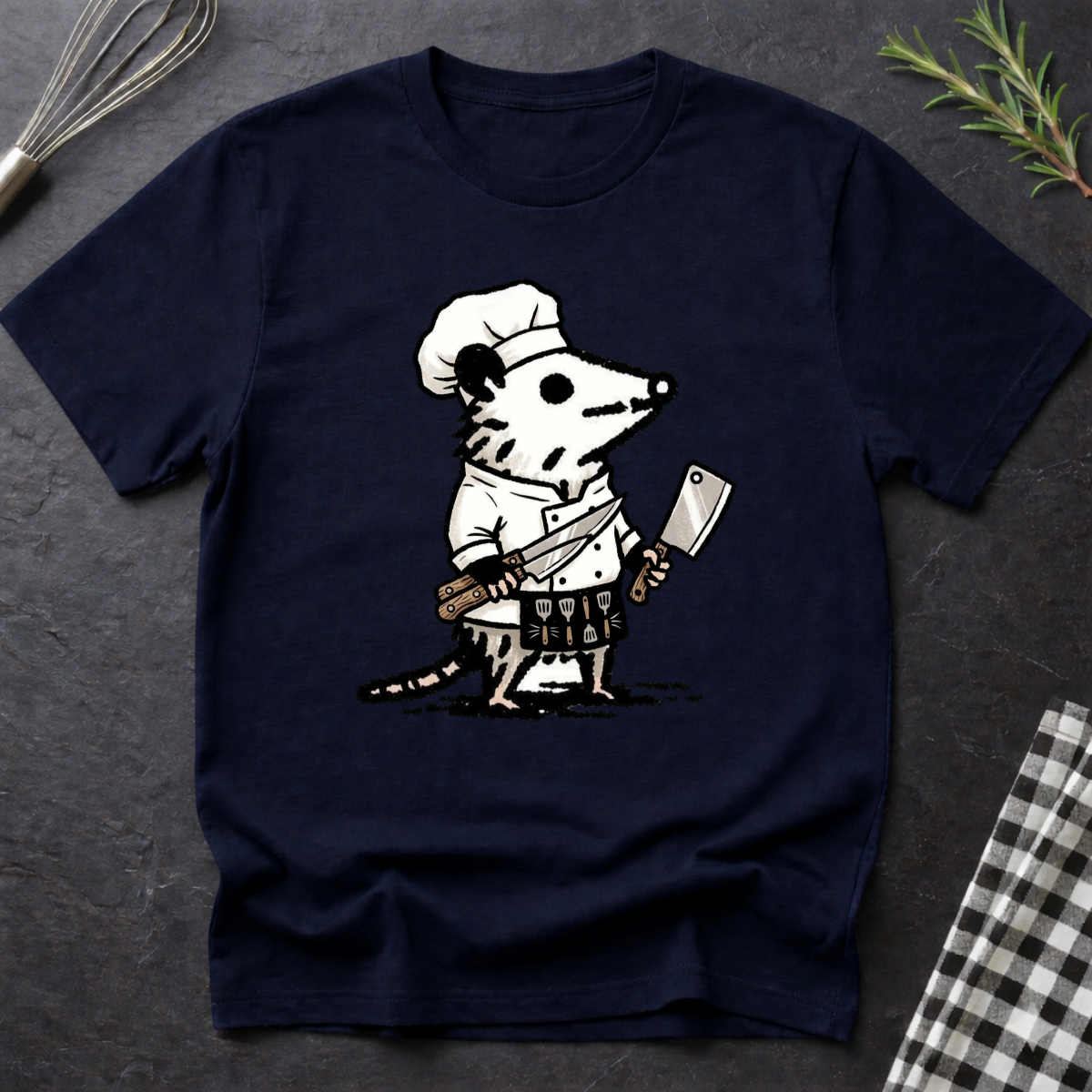Funny Opossum Chef T-Shirt