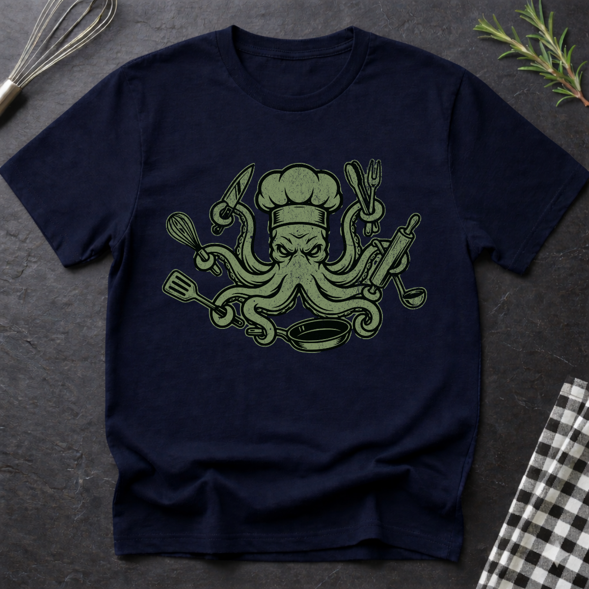 Green Octopus Chef T-Shirt