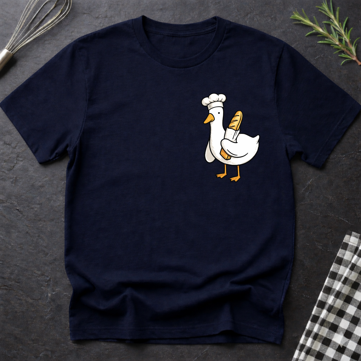 Chef Goose holding Baguette T-Shirt