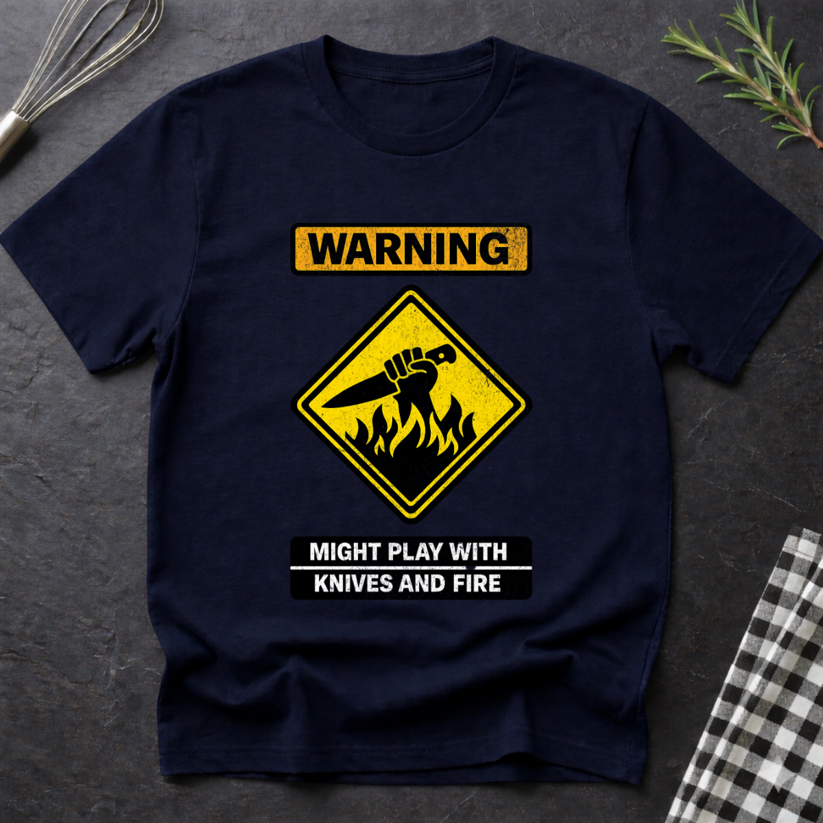 Warning might play with knives and fire T-Shirt