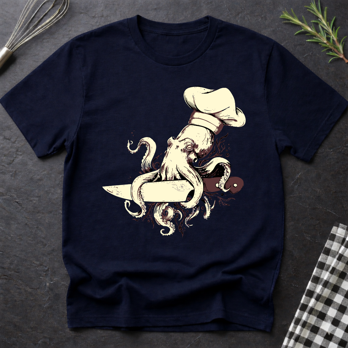 Chef Octopus holding knife T-Shirt