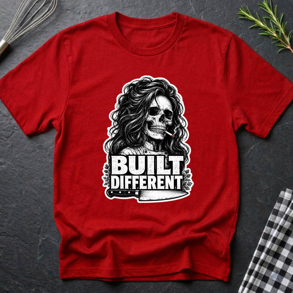 Built Different, Female Chef T-Shirt