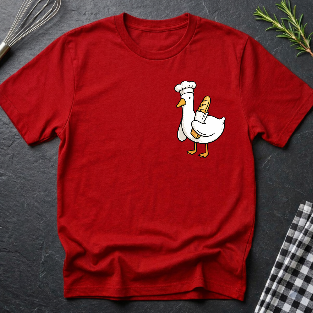 Chef Goose holding Baguette T-Shirt