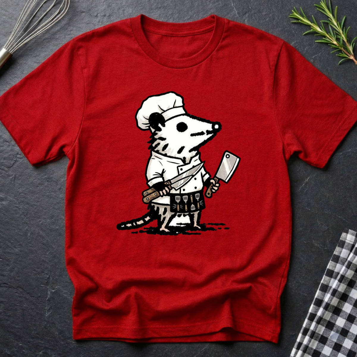 Funny Opossum Chef T-Shirt