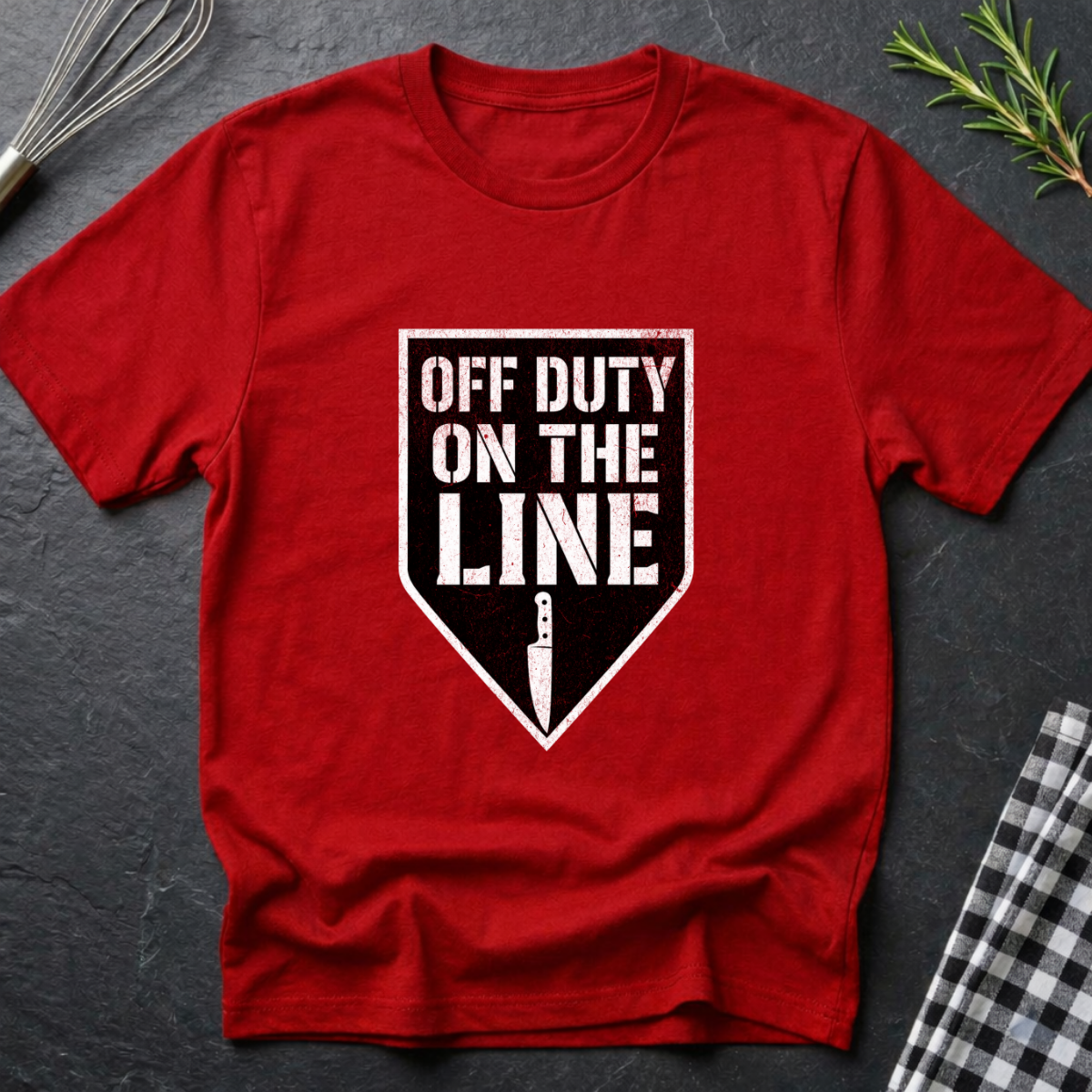 Off Duty, On the Line T-Shirt