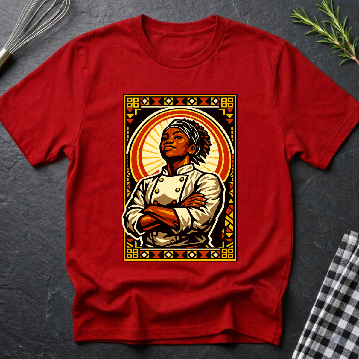 Female Black Chef T-Shirt