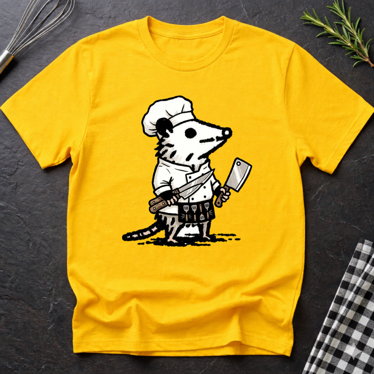 Funny Opossum Chef T-Shirt