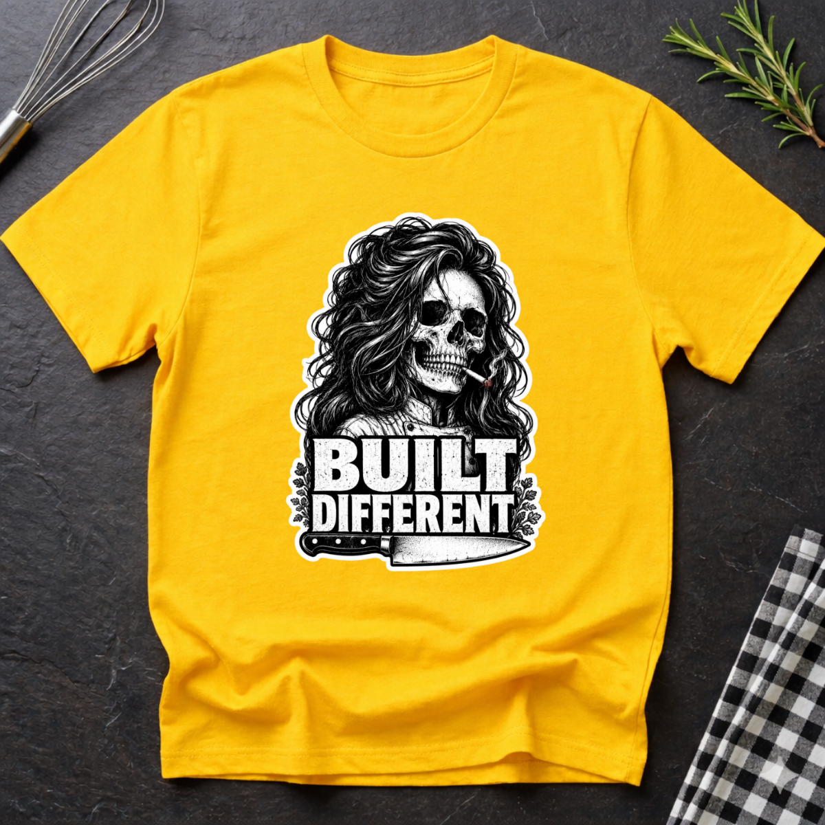 Built Different, Female Chef T-Shirt