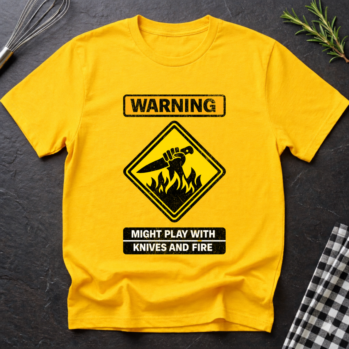 Warning might play with knives and fire T-Shirt