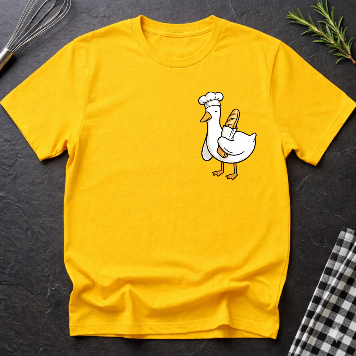 Chef Goose holding Baguette T-Shirt