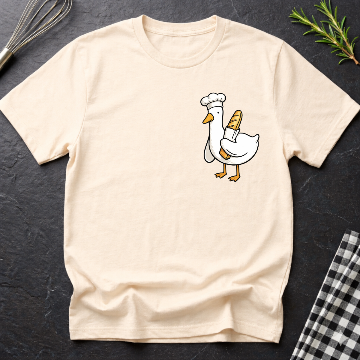 Chef Goose holding Baguette T-Shirt