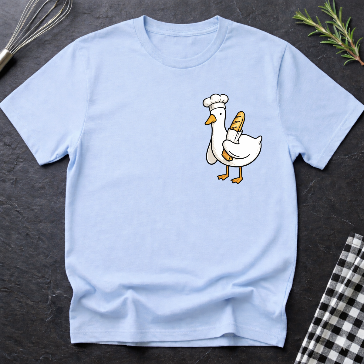 Chef Goose holding Baguette T-Shirt