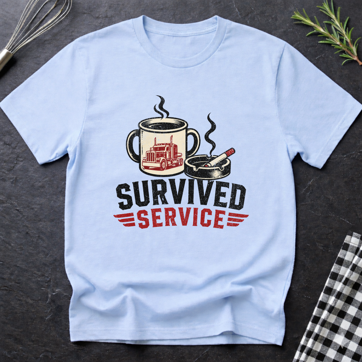 Survived Service Trucker Chef T-Shirt