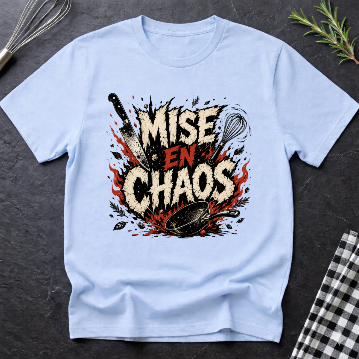 Mise En Chaos, Falling Knife  T-Shirt