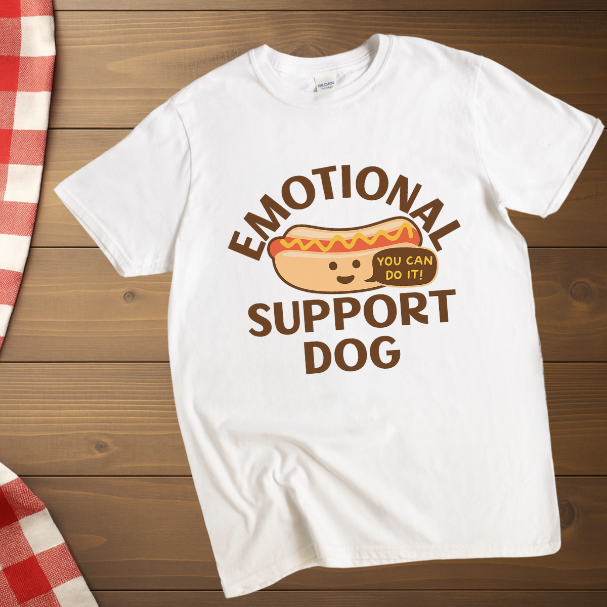Emotional Support Hot Dog T-Shirt