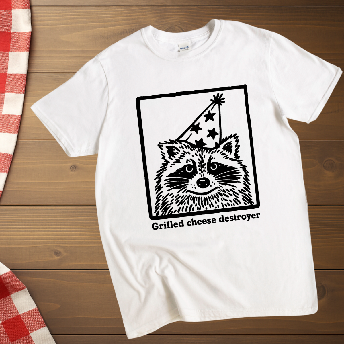 Grilled Cheese Destroyer Raccoon T-Shirt