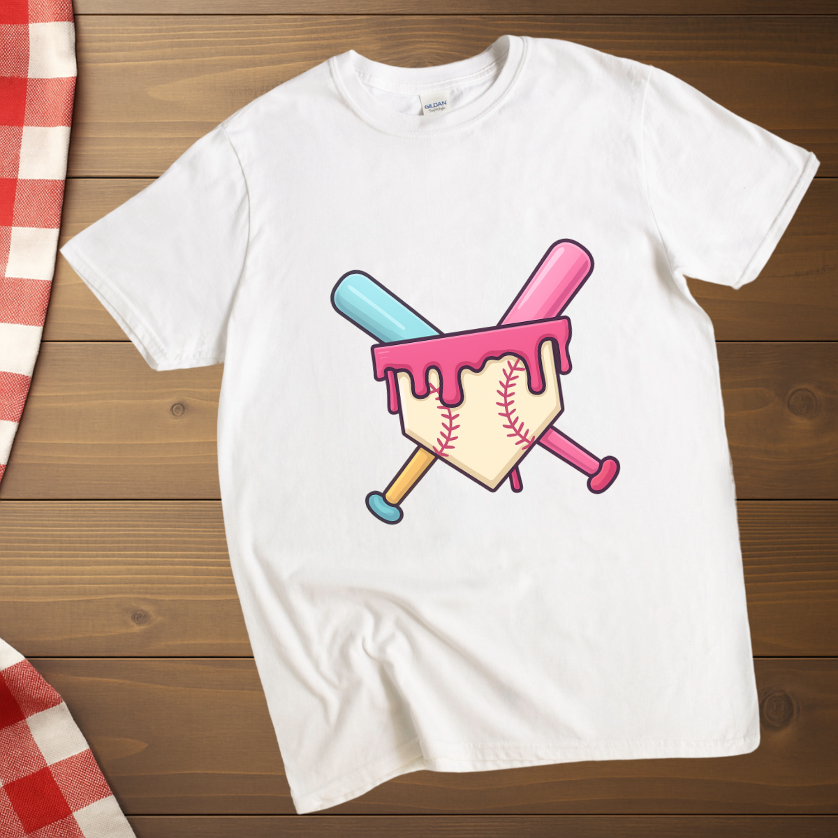 Baseball mom Ice cream drip T-Shirt