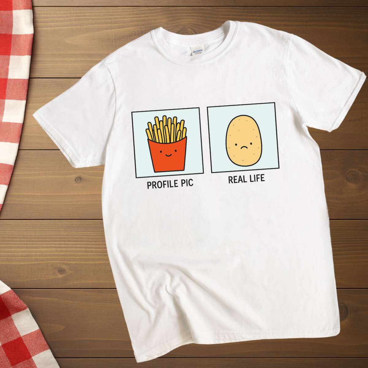 Profile Pic vs Real Life T-Shirt