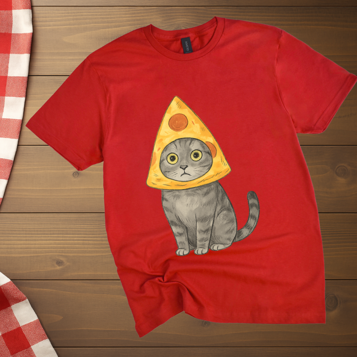 Confused Pizza Cat T-Shirt